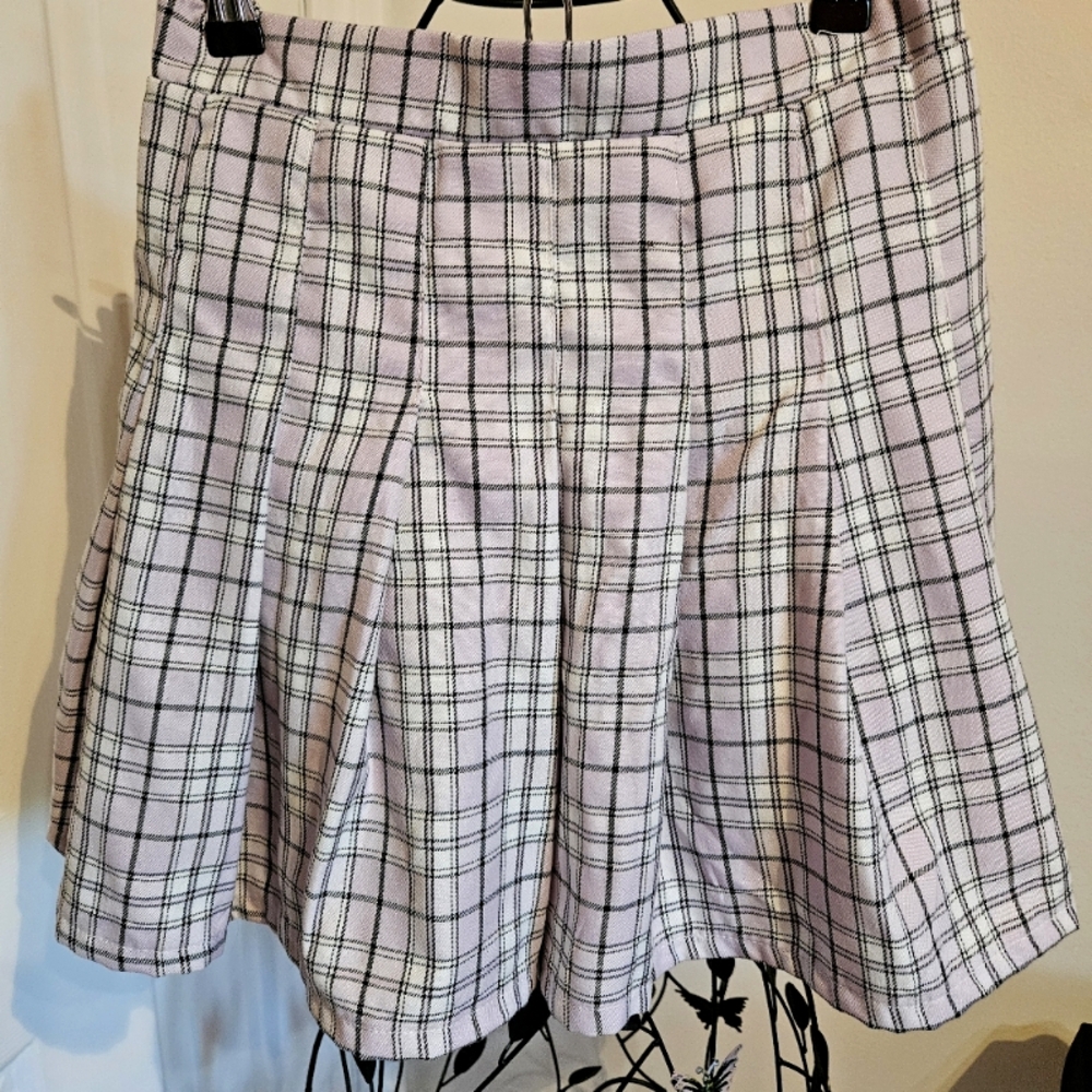 Plaid mini skirt